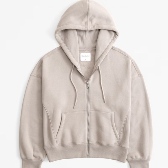 Abercrombie Essential Ribbed Sunday Hooded Full-Zip - Picture 1 of 5
